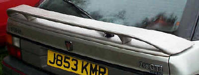 Rover 200 Gti style bootlid spoiler, with lower section