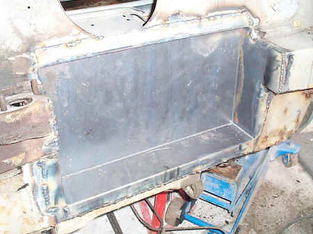 Insert and seam weld the box